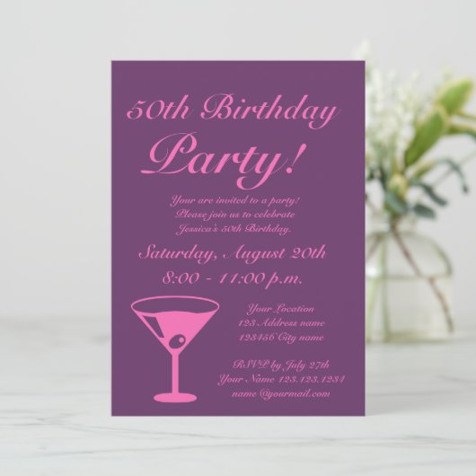 Roze Houd kalm, het is een uitnodiging van het Bir (Staand voorkant)