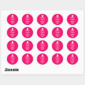 Roze houdt kalm en bakt op stickers met een caketj (Vel)