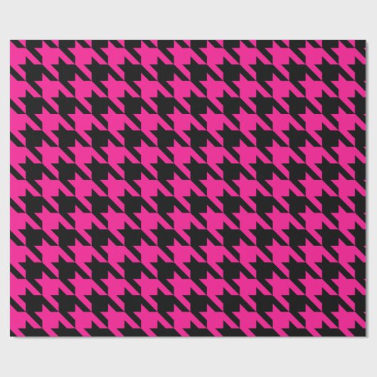 roze houndstooth cadeaupapier (Vlak)