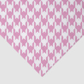 Roze Houndstooth Designer Chique Two Tone Tissuepapier (Detail)