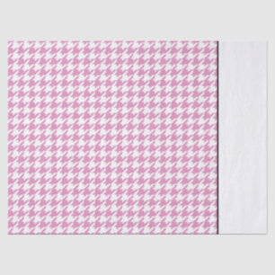 Roze Houndstooth Designer Chique Two Tone Tissuepapier