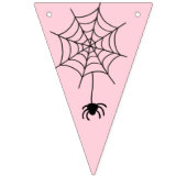 Roze Houndstooth Gelukkige Verjaardag Halloween Gh Vlaggetjes (Eerste vlag)