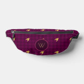 Roze Houndstooth heuptasje met gouden accent (Liggend)