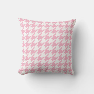 Roze Houndstooth Kussen