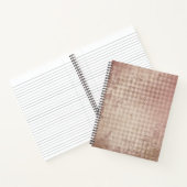 Roze Houndstooth met Blos | Elegant Neutraal Dagbo Notitieboek (Binnen)
