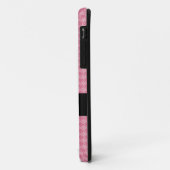 Roze Houndstooth Monogram iPhone 5 Hoesje (Achterkant/links)