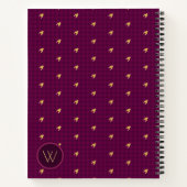 Roze Houndstooth Notitieboek met Gouden Accent (Achterkant)