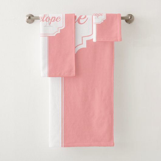 Roze houndstooth Pattern Bad Handdoek (Insitu)