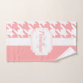 Roze houndstooth Pattern Bad Handdoek (Handdoek)