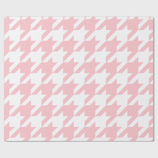 Roze houndstooth Pattern Cadeaupapier (Vlak)