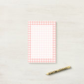 Roze Houndstooth Post It Notities Post-it® Notes (Op bureau)