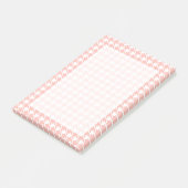 Roze Houndstooth Post It Notities Post-it® Notes (Schuin)