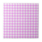 Roze Houndstooth Tegeltje (Voorkant)
