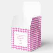 Roze houndstooth Wedding Favor Box Bedankdoosjes (Geopend)