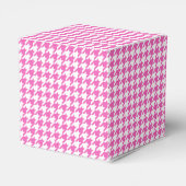 Roze houndstooth Wedding Favor Box Bedankdoosjes (Achterkant)