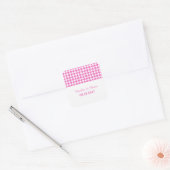 Roze houndstooth Wedding Stickers (Envelop)