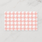 Roze Houndstooth Zakelijke Visitekaart Visitekaartje (Voorkant)