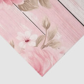 Roze Hout Shabby Chic Decoupage Print Tissuepapier (Detail)