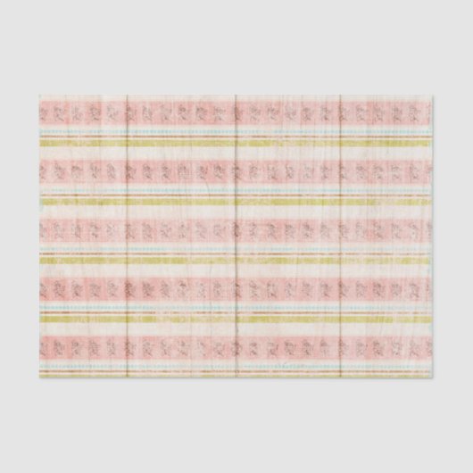 Roze hout - Shabby Cottage Chic Tea Party Tissuepapier (Voorkant)