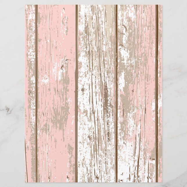 Roze hout textuur scrapbook papier (Voorkant)