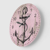 Roze houtanker grote klok (Hoek)