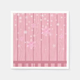 Roze Houten Hot Cocoa Whipped Cream Baby shower Servet