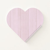  Roze Houten Kant Hart Vormig Huwelijk Notitieboek (Achterkant)