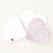 Roze Houten Kant Hart Vormig Huwelijk Notitieboek (Binnen)