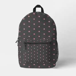 Roze & Houtskool Stippen Rugzak – Moderne Stijl
