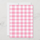 Roze Howdy Baby Shower Uitnodiging (Achterkant)