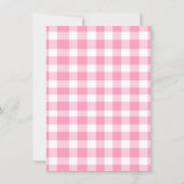 Roze Howdy Baby Shower Uitnodiging (Achterkant)