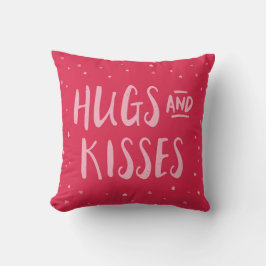 Roze hugs en Kisses | Hoorten | VALENTIJNSDAG Kussen