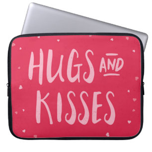 Roze hugs en Kisses   Hoorten   VALENTIJNSDAG Laptop Sleeve