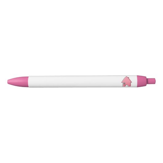 Roze Huis aanpasbare dames Realtor pen (Voorkant)