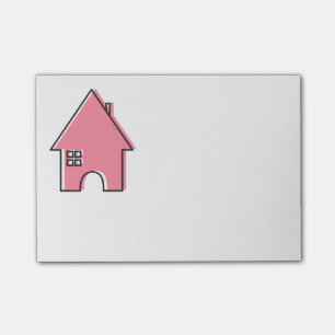 Roze Huis aanpasbare Realtor Post-it Notes