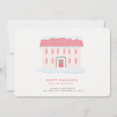 Roze Huis Vakantie Verhuisaankondiging Kaart (Voorkant)