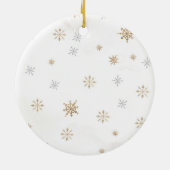 Roze huis van peperkoek Kerstmis Aangepaste naam Keramisch Ornament (Achterkant)