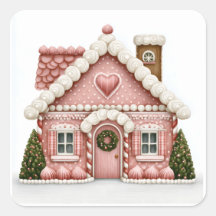 Roze huis van peperkoek