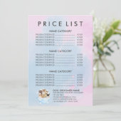 Roze Huisdier Groomer Zittende Hond Kat Spa Prijsl Menu (Staand voorkant)