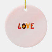 Roze huisdier-herdenking Kerst foto-ornament Keramisch Ornament (Achterkant)