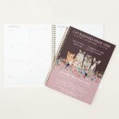 Roze huisdier kat zit trimmer salon service planner (Display)