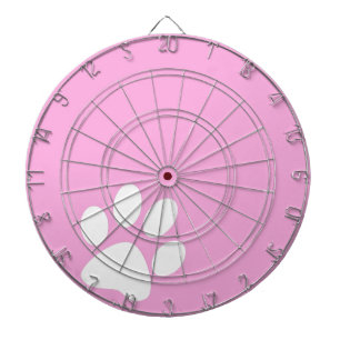 roze huisdier pootafdruk dartbord