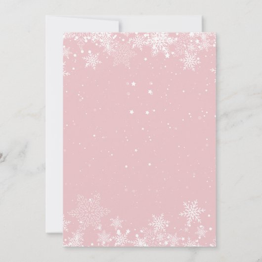 Roze Huisje van Peperkoek Versieren Feest Uitnodig Kaart (Achterkant)