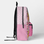 Roze huizen bedrukte rugzak (Links)