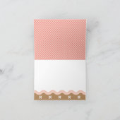 ROZE HUIZJE VAN GINGERBREAD BABYSHOWER BEDANKJE BEDANKKAART (Binnen)