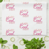 Roze hul Mam Hand Lettering Pattern Moederdag Theedoek (Gevouwen)