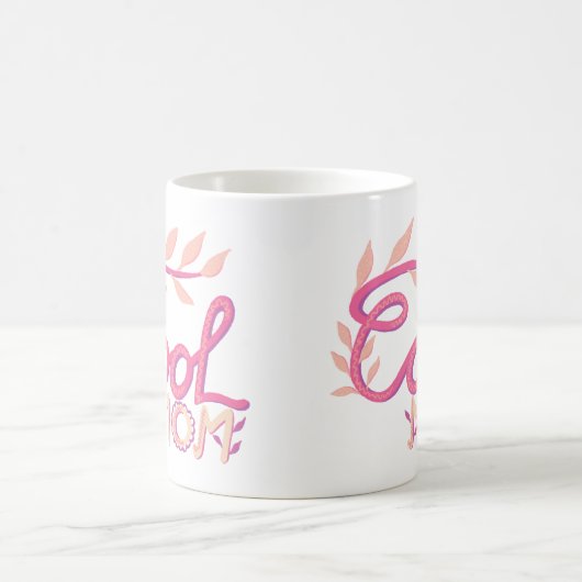 Roze hul Mam Handje Verhuur Moederdag Koffiemok (Center)