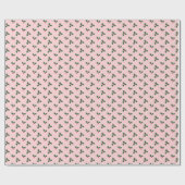 Roze Hulst Print Cadeaupapier (Vlak)