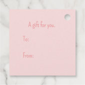 Roze Hulstbes Kerst Cadeautags Bedankjes Labels (Achterkant)