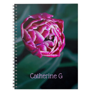 Roze humeurige tulp notitieboek
